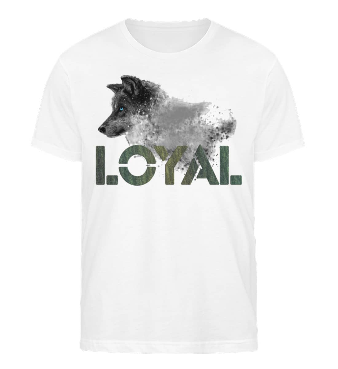 Loyal Wolf - Wood  - Herren Organic Shirt