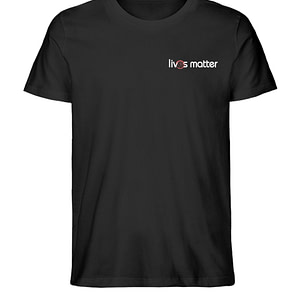 Lives Matter Logo in weiß - Herren Premium Organic Shirt-16
