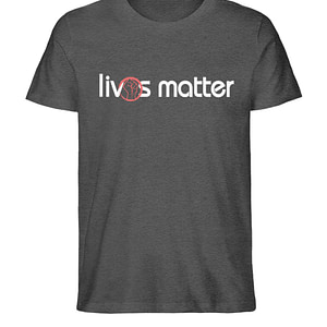 Lives Matter - Schriftzug in weiß - Herren Organic Melange Shirt-6898