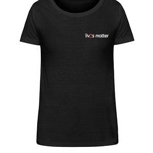 Lives Matter Logo in weiß - Damen Organic Shirt-16
