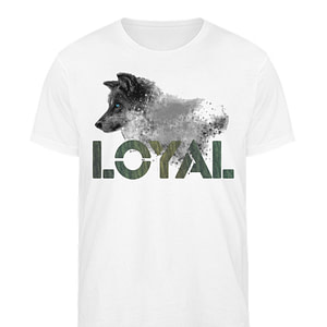 Loyal Wolf - Wood  - Herren Organic Shirt
