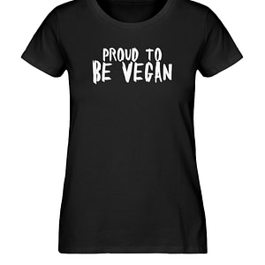 Proud to be Vegan - Damen Premium Organic Shirt-16
