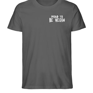 Proud to be Vegan - Herren Premium Organic Shirt-6896