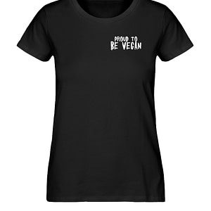 Proud to be Vegan - Damen Premium Organic Shirt-16