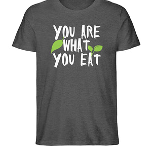 You Are What You Eat - Herren Organic Melange Shirt-6898