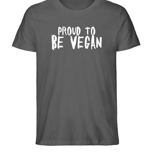 Proud to be Vegan - Herren Premium Organic Shirt-6896