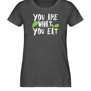 You Are What You Eat - Damen Organic Melange Shirt-6898