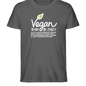 Vegan - Bevor du fragst - Herren Premium Organic Shirt-6896