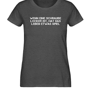 Schraube locker - Damen Organic Melange Shirt-6898