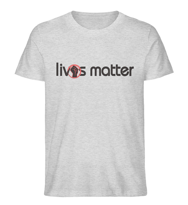 Lives Matter - Schriftzug in schwarz - Herren Organic Melange Shirt-6892