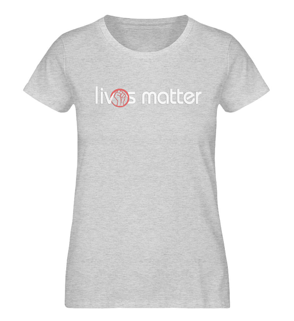 Lives Matter - Schriftzug in weiß - Damen Organic Melange Shirt-6892