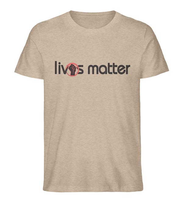 Lives Matter - Schriftzug in schwarz - Herren Organic Melange Shirt-6931