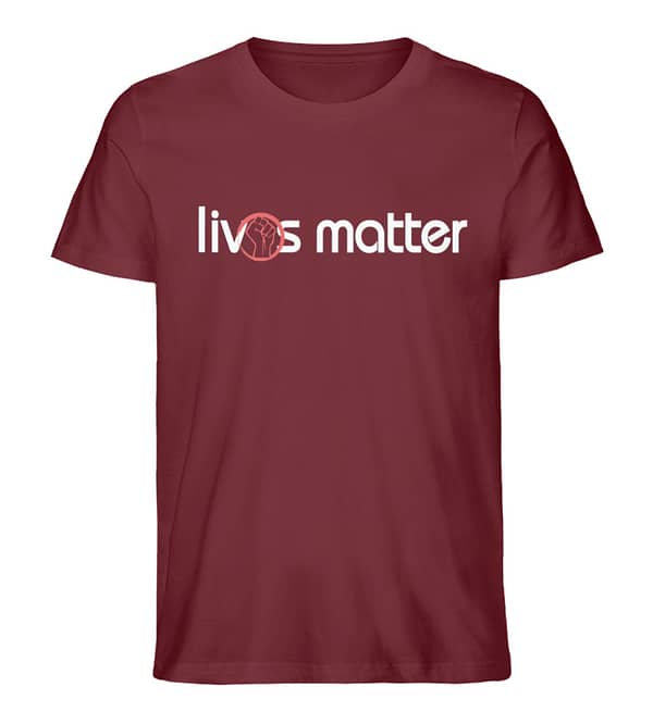 Lives Matter - Schriftzug in weiß - Herren Premium Organic Shirt-6883