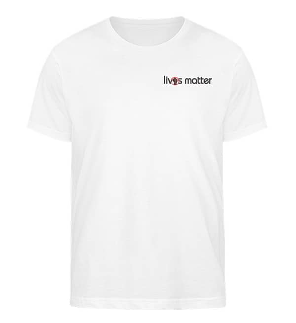 Lives Matter Logo in Schwarz - Herren Organic Shirt-3