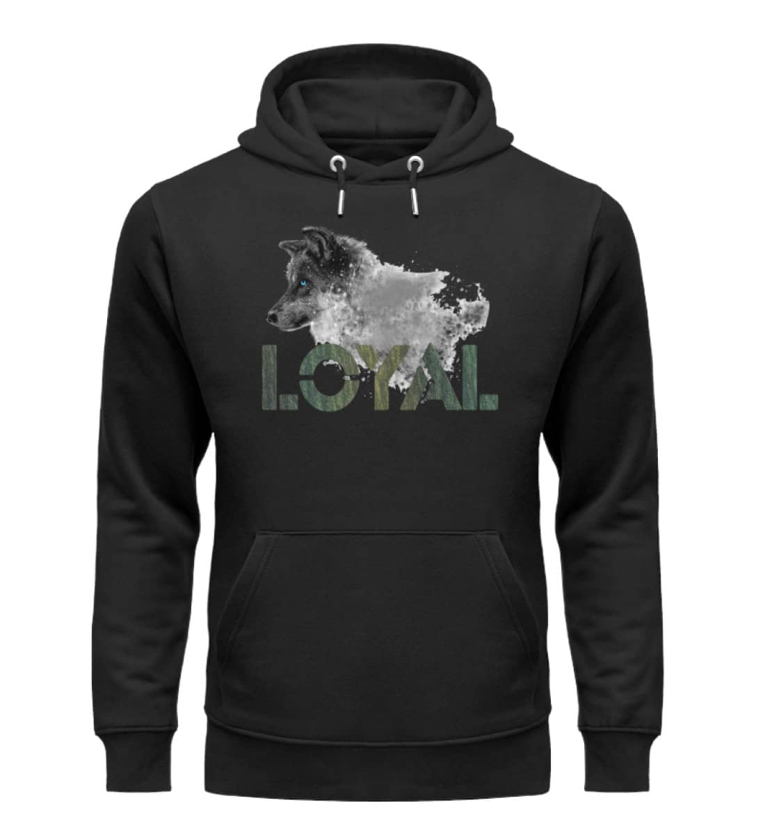 Loyal Wolf - Wood  - Unisex Organic Hoodie