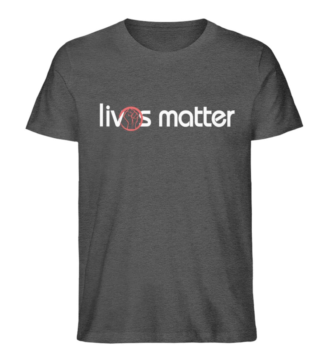 Lives Matter - Schriftzug in weiß - Herren Organic Melange Shirt-6898