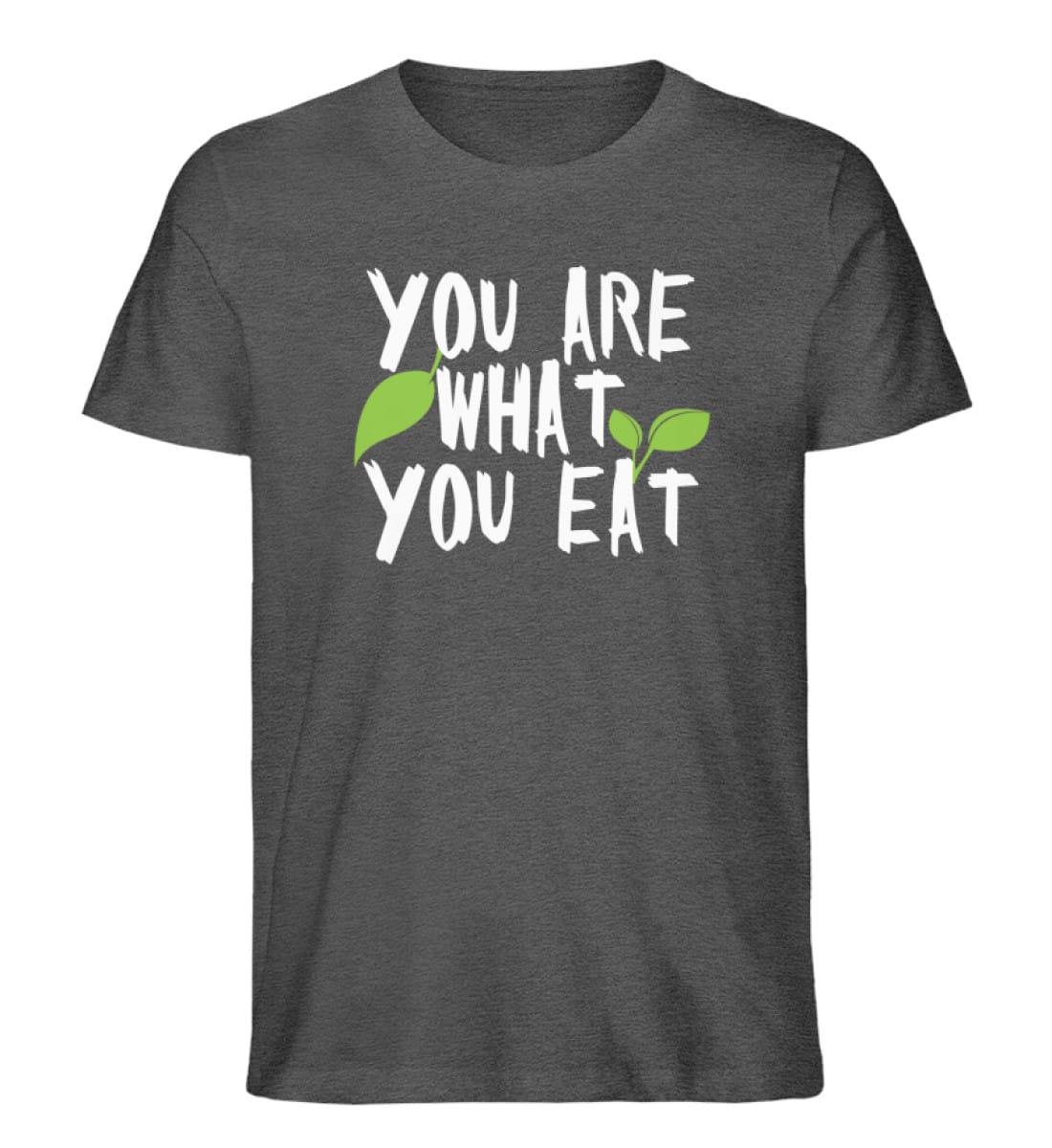 You Are What You Eat - Herren Organic Melange Shirt-6898