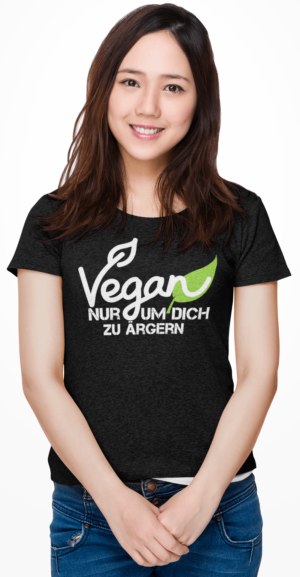 Vegan-nur-um-dich-zu-ärgern-T-Shirt-damen