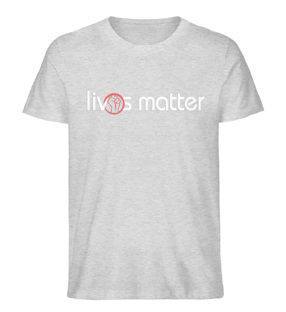 Lives Matter - Schriftzug in weiß - Herren Organic Melange Shirt-6892