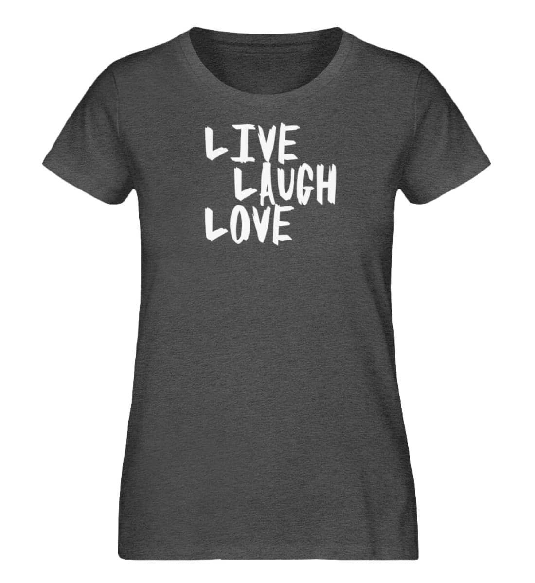 Live, Laugh, Love - Damen Organic Melange Shirt-6898