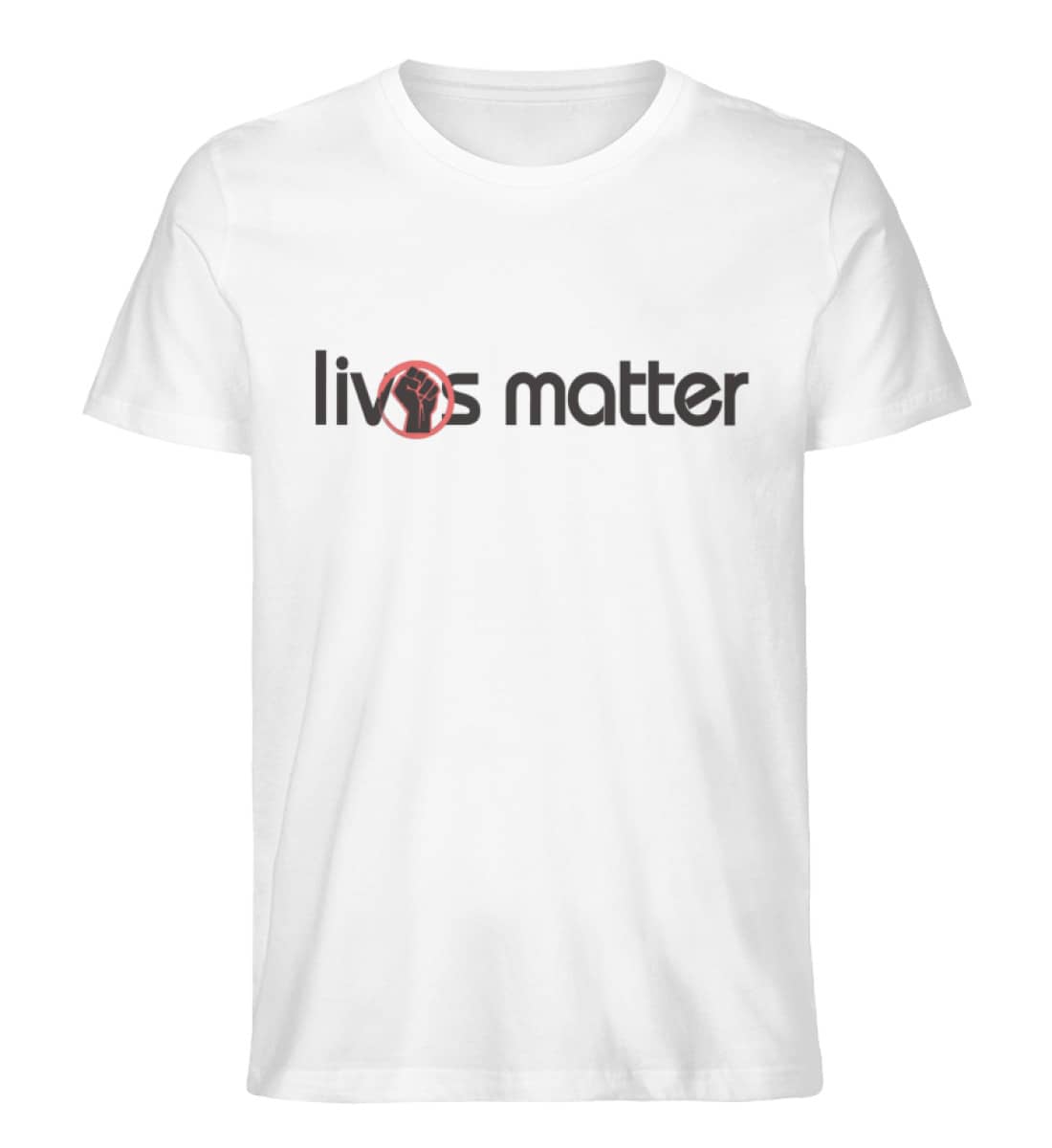 Lives Matter - Schriftzug in schwarz - Herren Premium Organic Shirt-3