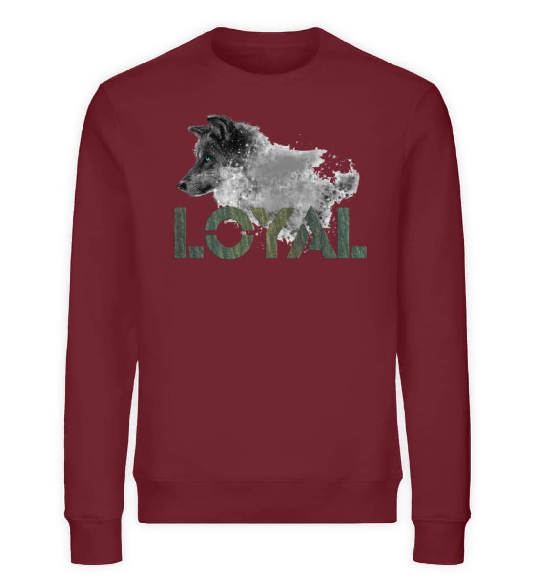 Loyal Wolf - Wood  - Unisex Organic Sweatshirt