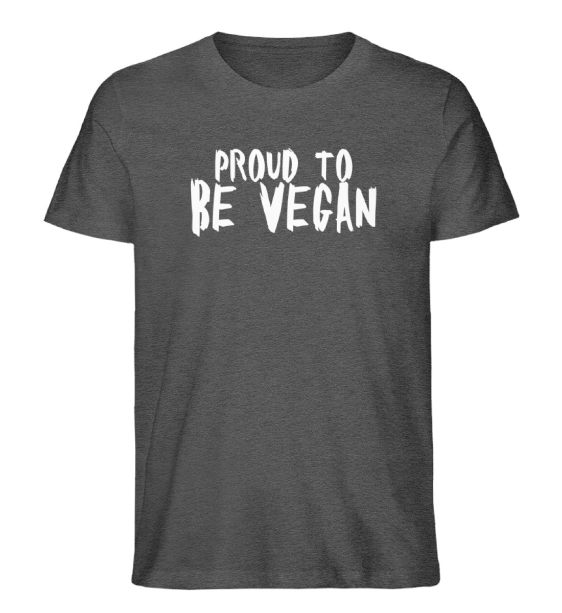 Proud to be Vegan - Herren Organic Melange Shirt-6898