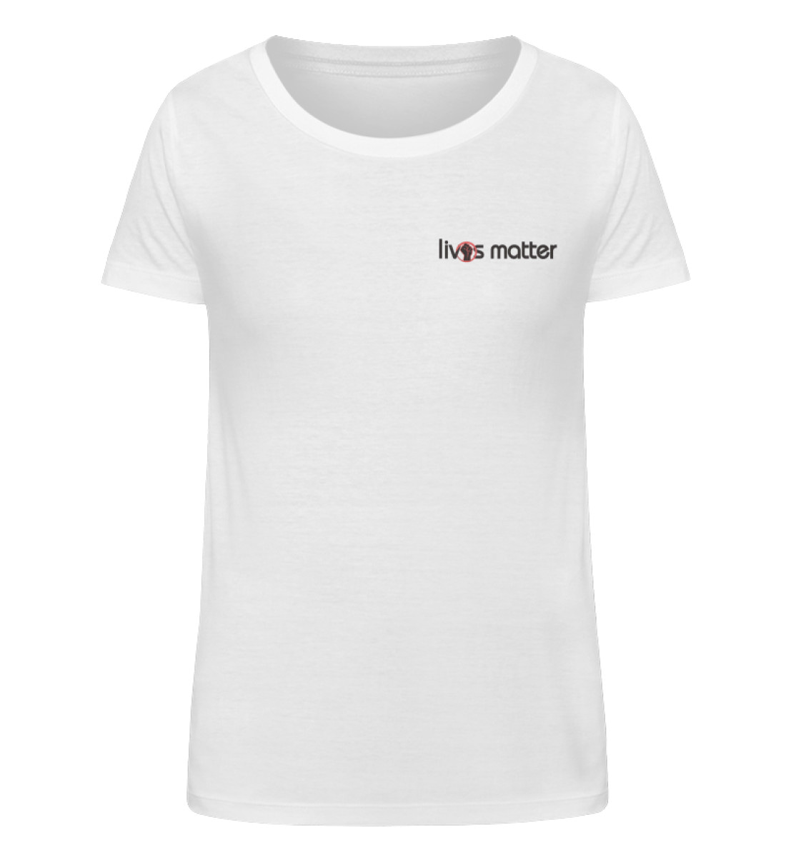 Lives Matter Logo in Schwarz - Damen Organic Shirt-3