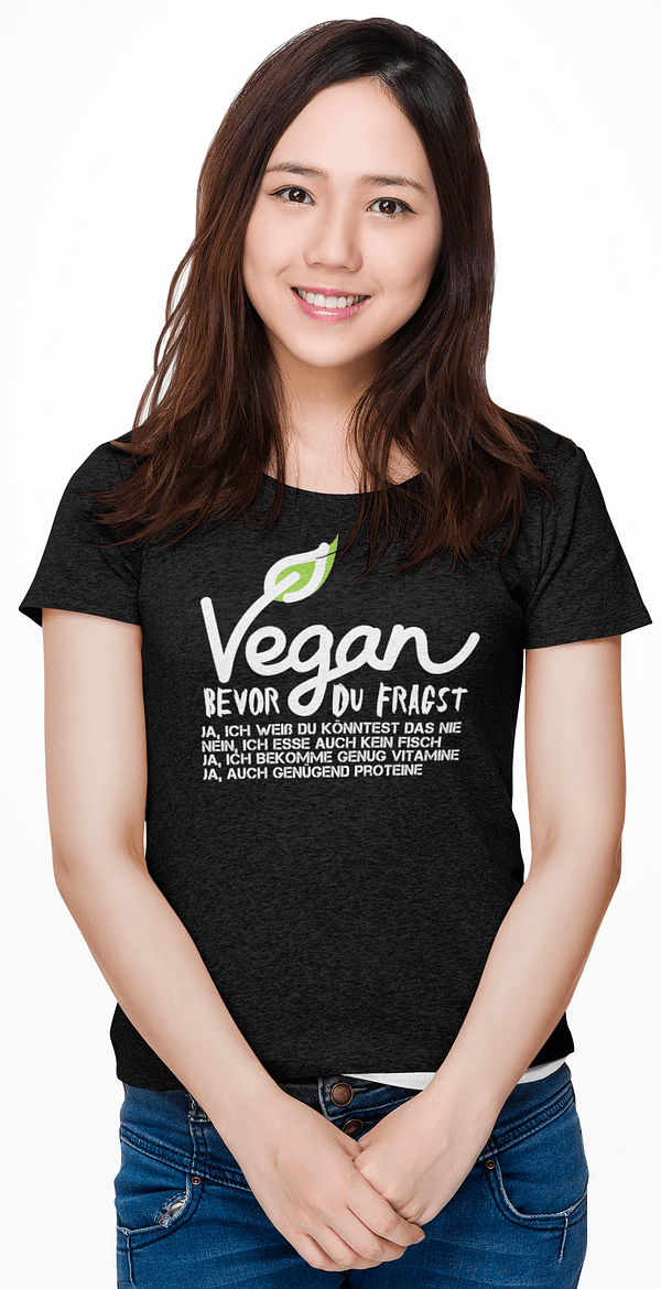 Vegan-Bevor-du-fragst-Damen-T-Shirt