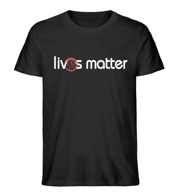 Lives Matter - Schriftzug in weiß - Herren Premium Organic Shirt-16
