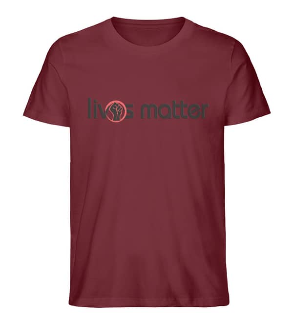 Lives Matter - Schriftzug in schwarz - Herren Premium Organic Shirt-6883