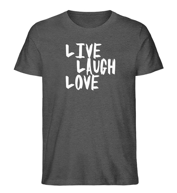 Live, Laugh, Love - Herren Organic Melange Shirt-6898