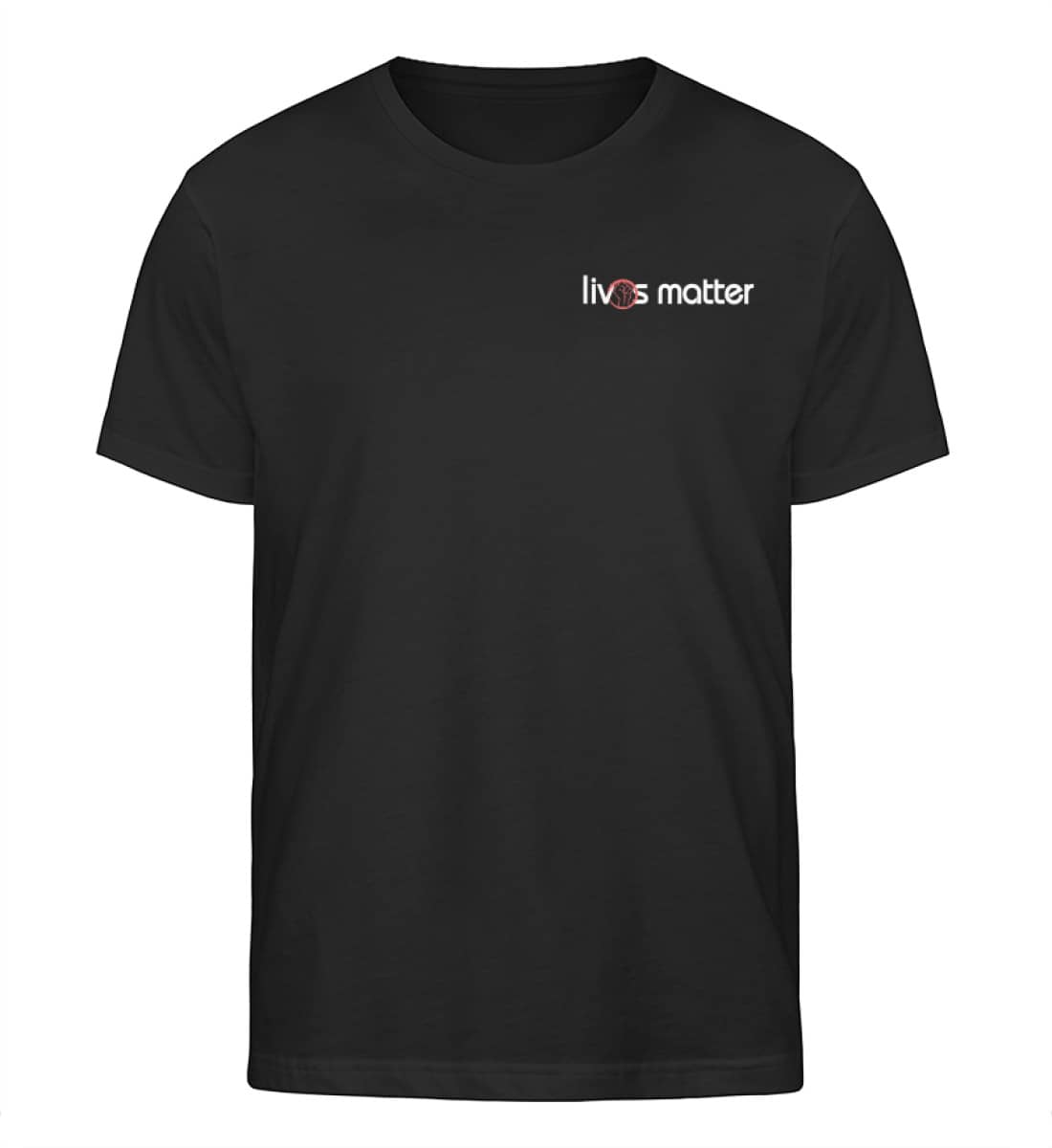 Lives Matter Logo in weiß - Herren Organic Shirt-16