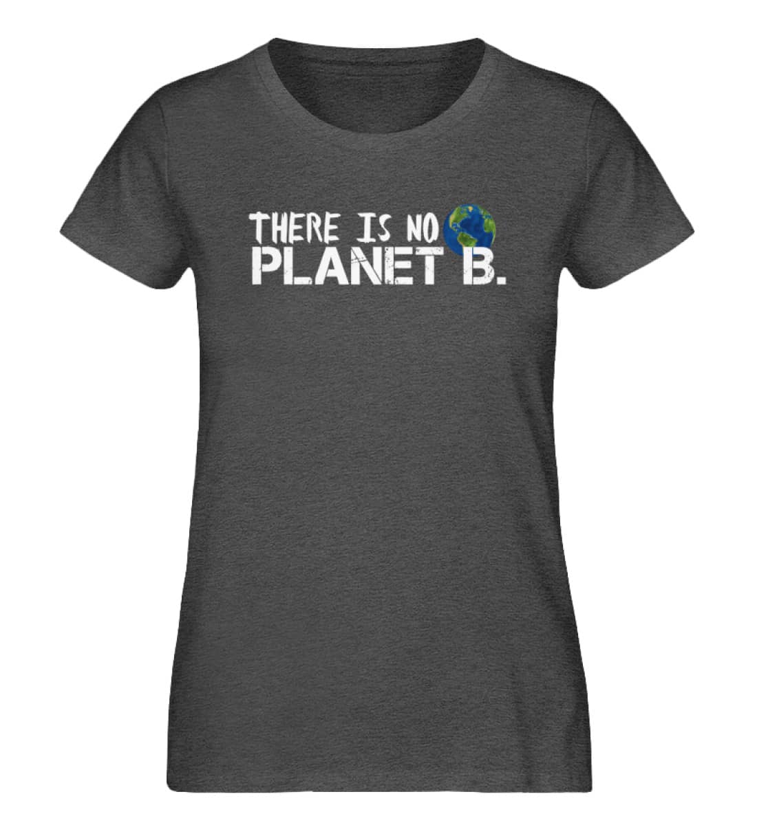 There is no Planet B. - Damen Organic Melange Shirt-6898